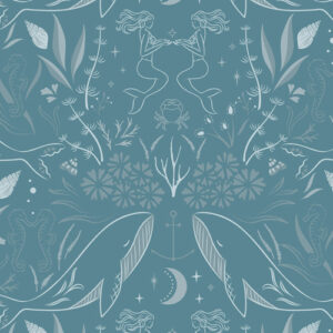 Sound Of The Sea By Cassandra Connolly For Lewis & Irene - Enchanted Ocean - Light Aegean Blue