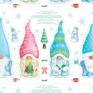 Gnome Wonderland By Andy Metz For Benartex - Winter Gnome Doll Panel - Digital - Multi