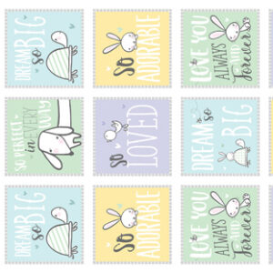 Doodle Baby By Jessica Flick For Benartex - Flannel - Pastel Multi