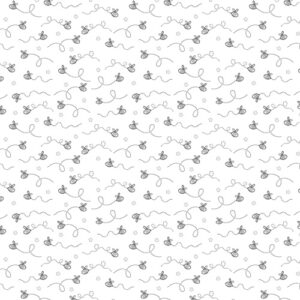Doodle Baby By Jessica Flick For Benartex - Flannel - White