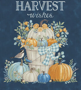 Harvest Wishes By Deb Starin For Moda - 24" X 44" Panel - Night Sky