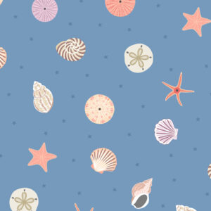 Small Things - Coastal By Lewis & Irene - Seashells On Blue
