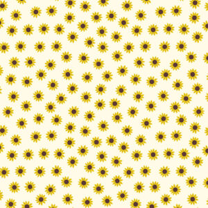 Sunflowers By Lewis & Irene - Little Sunflowers On Cream