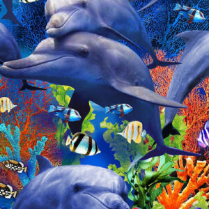 Jewels Of The Sea By Michael Miller - 24" Panel - Aquamarine