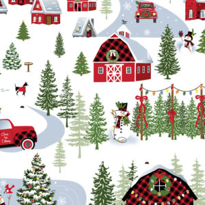 Country Christmas By Kanvas Studio For Benartex - White