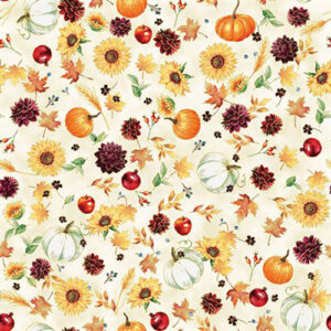 Fall Blooms By Hoffman -Cream/Gold