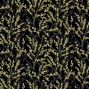Fall Blooms By Hoffman- Black/Gold
