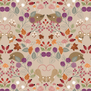 Squirrelled Away By Lewis & Irene - Berry Thief On Light Taupe