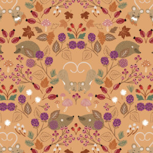 Squirrelled Away By Lewis & Irene - Berry Thief On Light Burnt Orange