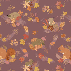 Squirrelled Away By Lewis & Irene - Hide & Squeak On Mauve Taupe