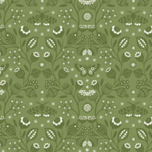Winter Botanical By Lewis & Irene - Winter Botanical On Green With Pearl
