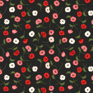 Poppies By Lewis & Irene - Multi Poppies On Dark