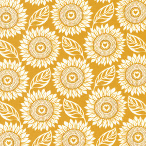 Sunflowers In My Heart By Kate Spain For Moda - Golden