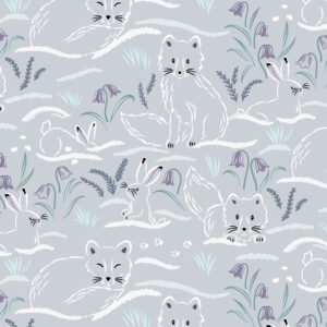 Arctic Adventure By Lewis & Irene - Haring Around On Light Grey Pearl