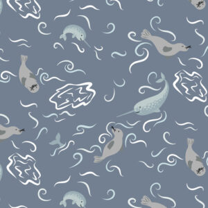 Arctic Adventure By Lewis & Irene - Polar Delight On Cool Slate Grey Pearl