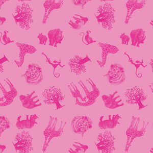 Starlight Safari By Lorraine Turner For Benartex - Digital - Pink