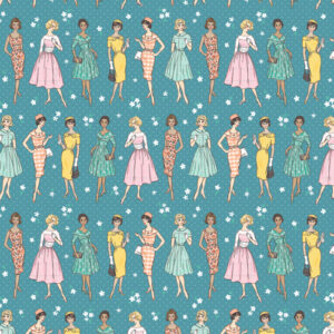 Delightful Department Store By Amy Johnson For Poppie Cotton - Teal