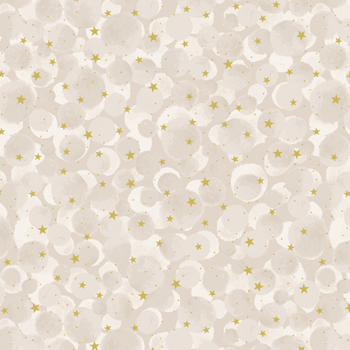 Celestial By Lewis & Irene - Celestial Cream Bumbleberries With Gold Metallic