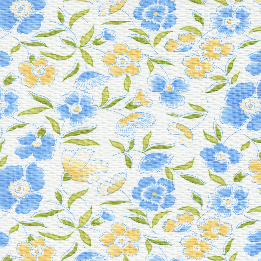 Linen Cupboard By Fig Tree & Co. For Moda - Chantilly - Cornflower