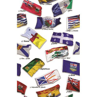 Canadian Road Trip By Hoffman Exclusive For Trendtex Fabrics - Digital - Flags - White