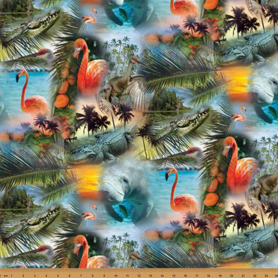 Call Of The Wild -Animal Collage By Hoffman  - A Hoffman Spectrum Print Citrus