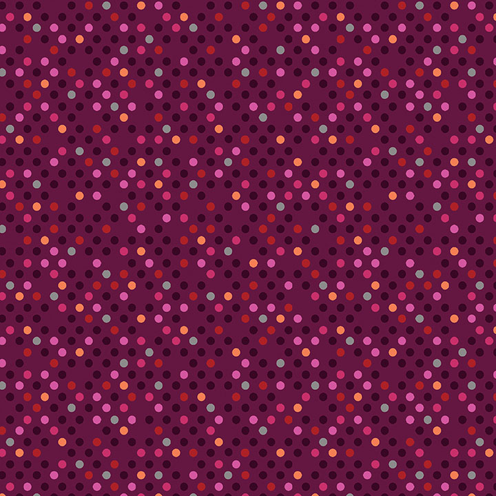 Dazzle Dots By Contempo Studio For Benartex - Dark Red/Multi