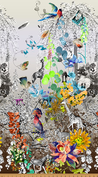 Concrete Jungle By Hoffman  - A Hoffman Spectrum Print Tutti Fruitti