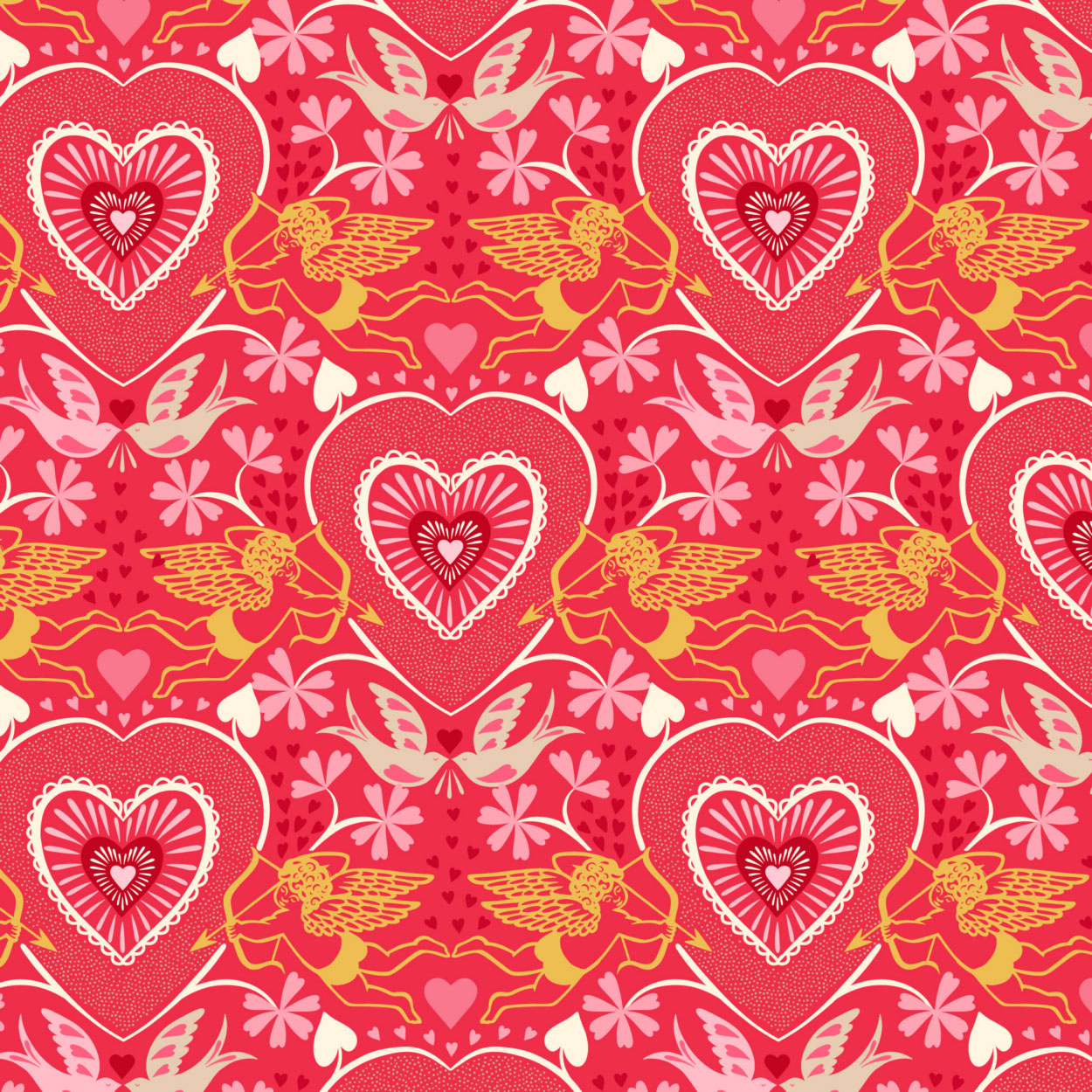 All We Need Is Love By Lewis & Irene - All We Need Is Love On Flirty Red (With Gold Metallic)