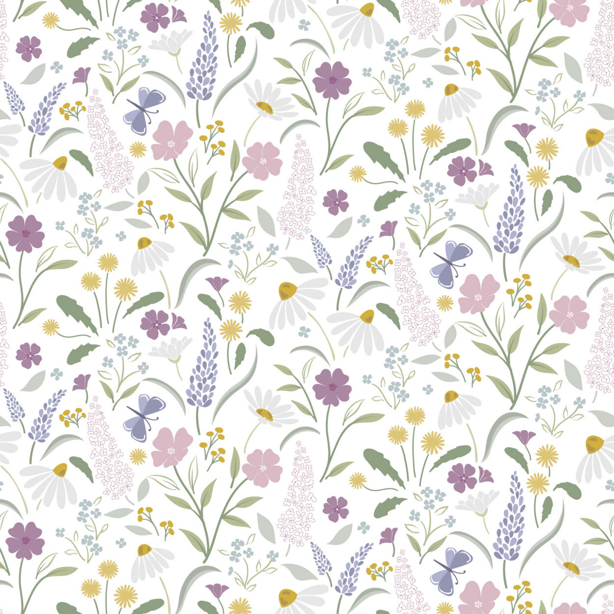 Floral Song By Cassandra Connolly For Lewis & Irene - Bloom White