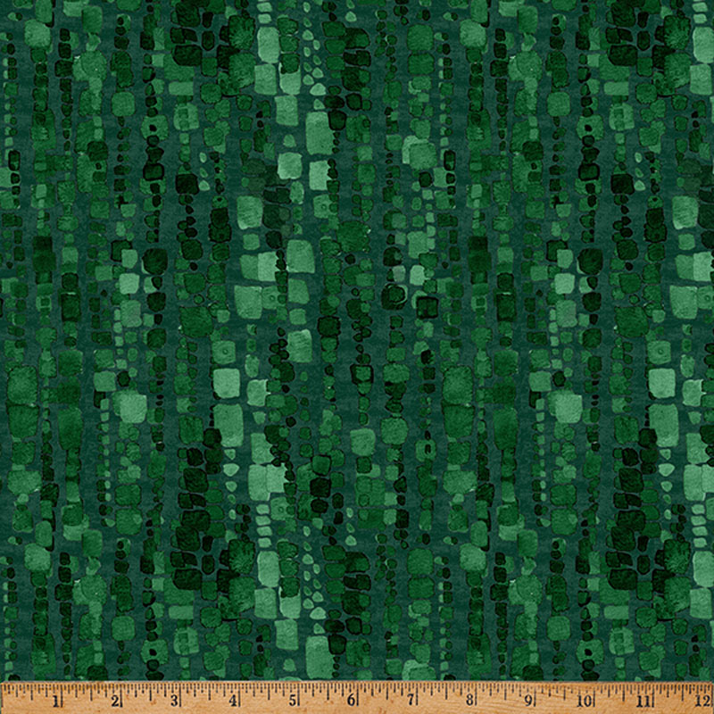 Step Into Spring By Hoffman  - A Hoffman Spectrum Print Verde