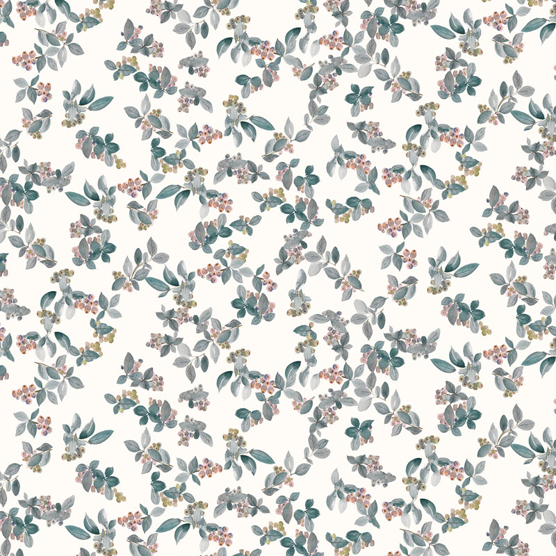 Floral Serenade By Tracy Moad By Rjr Fabrics - Digiprint - Silver Mist