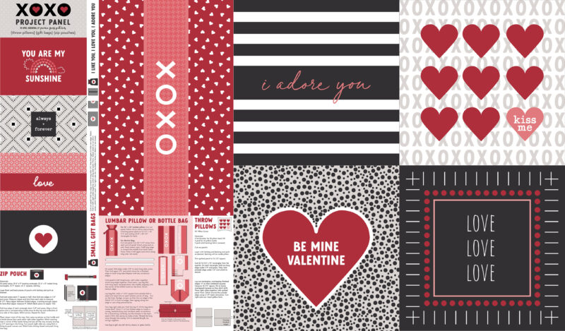 Xoxo By April Rosenthal For Moda - Panel 36" X 60" - Multi