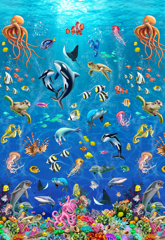 Sea World By Michael Miller - Multi