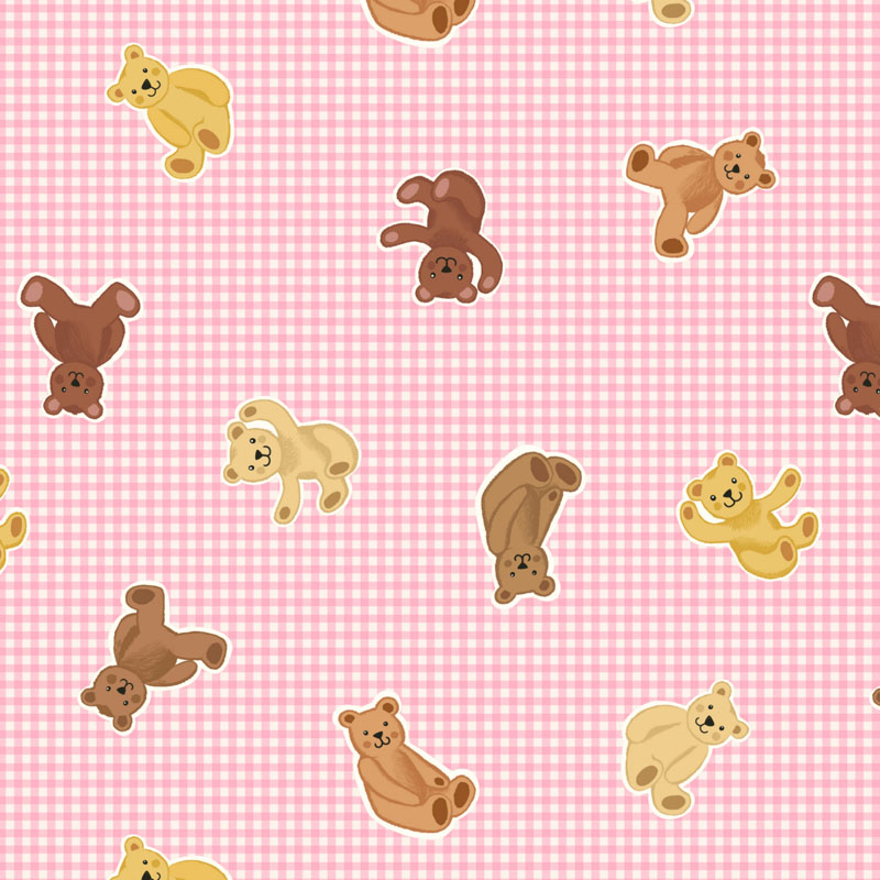 Teddy Bears Picnic By Lewis & Irene - Teddy Bears On Pink Gingham