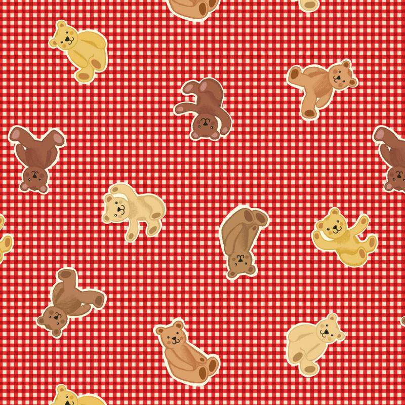 Teddy Bears Picnic By Lewis & Irene - Teddy Bears On Apple Red