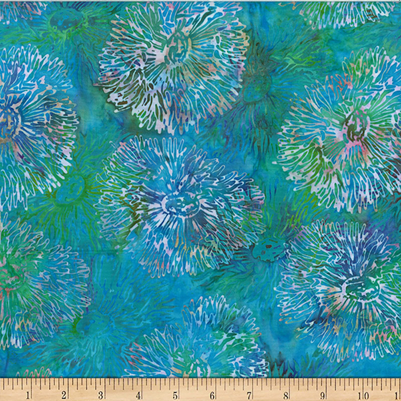 Jelly Fish Batiks By Mckenna Ryan For Hoffman -Blue Hawaiian