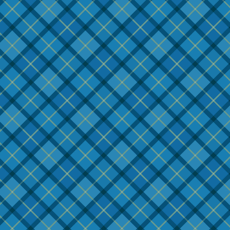 Small Things Celtic Inspired By Lewis & Irene - Scottie Dog Blue Check