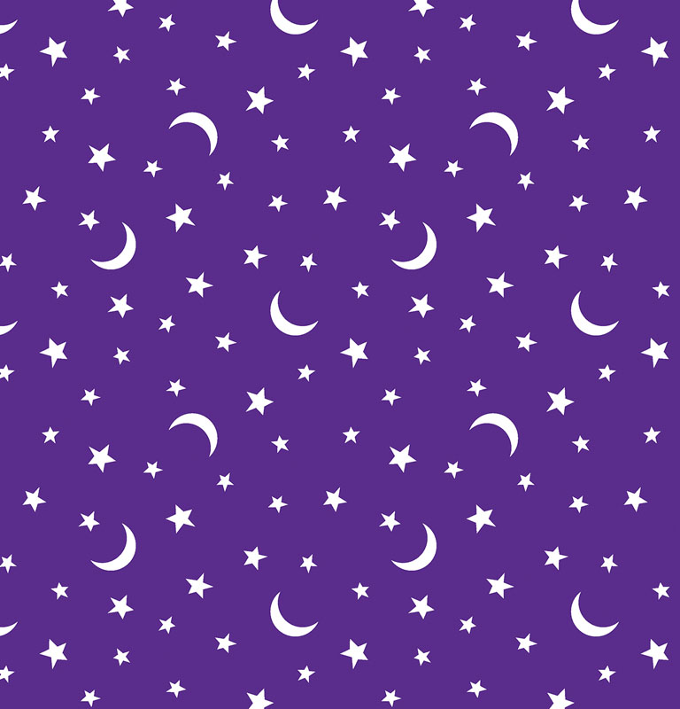 Black & Boo By Kanvas Studio For Benartex - Purple - Glow In Dark Fabric