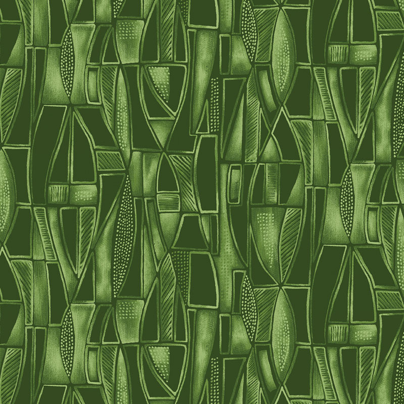 Luminescent Leaves By Ann Lauer For Benartex - Green