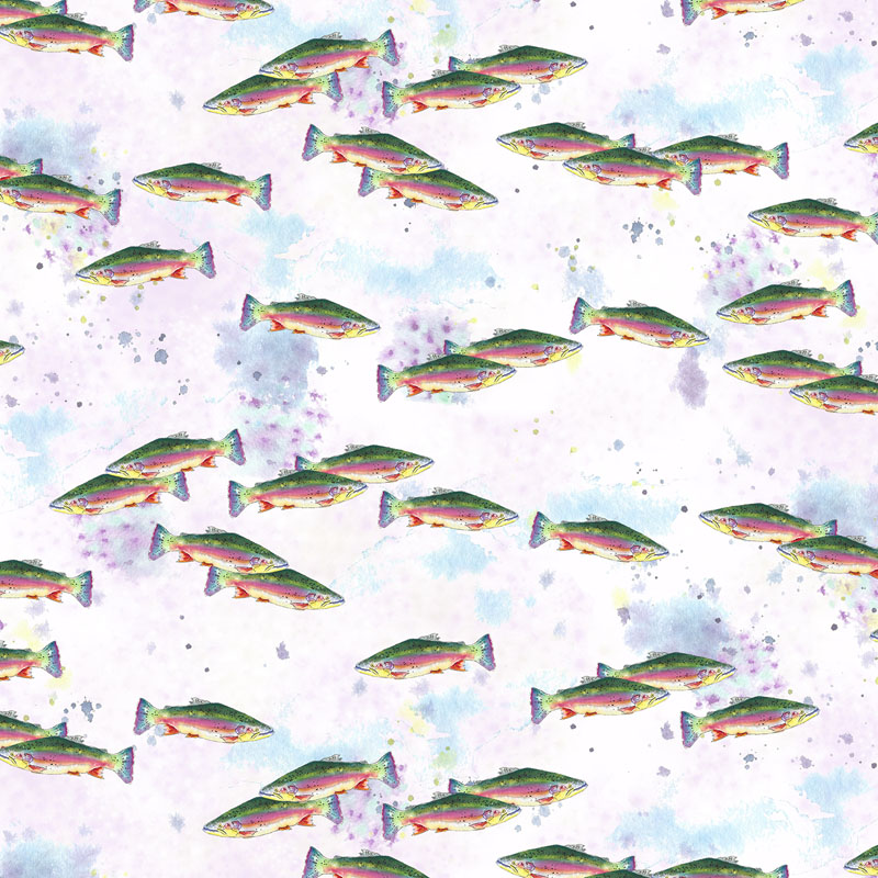 Daily Catch - Wild And Wonderful By Tracy Moad For Rjr Fabrics - Rainbow Digiprint Fabric