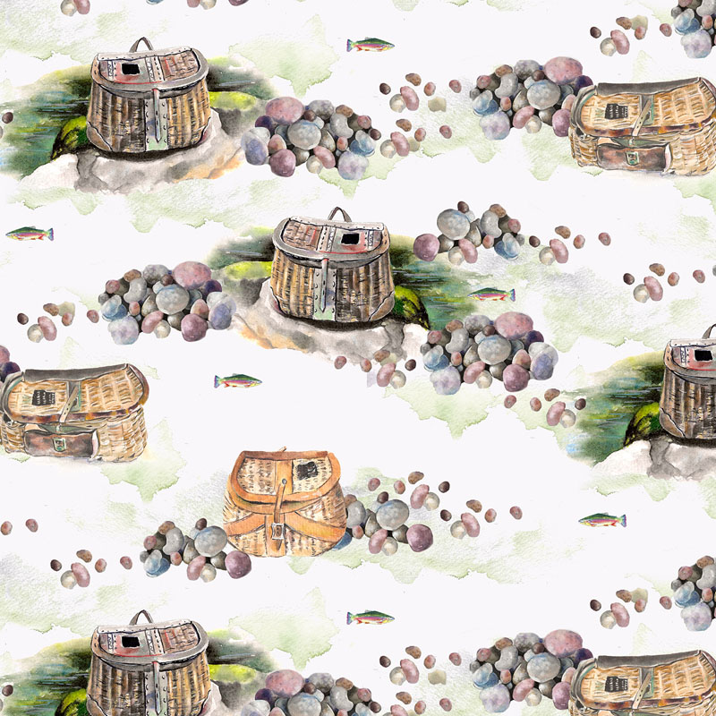 Daily Catch By Tracy Moad For Rjr Fabrics - Neutrals Digiprint Fabric