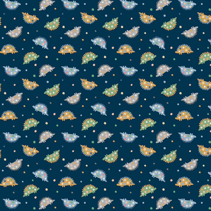 Baby Dino Comfort Flannel By Benartex - Navy