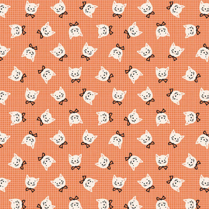 Sweet Tooth By Elea Lutz For Poppie Cotton - Orange