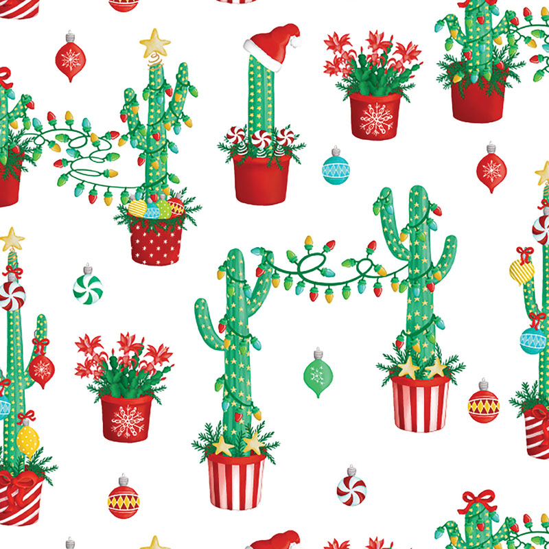 Happy Llamadays By Andi Matz Of Kanvas Studio For Benartex - Digitally Printed - White