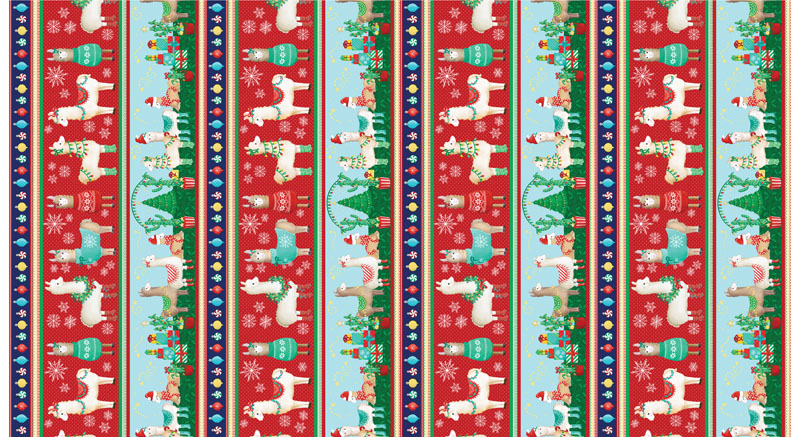 Happy Llamadays By Andi Matz Of Kanvas Studio For Benartex - Digitally Printed - Multi