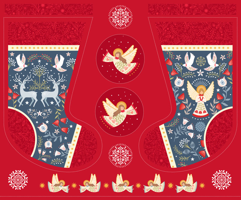 Peace & Joy By Lewis & Irene - Peace And Joy Stocking Panel 1 Yard Panel