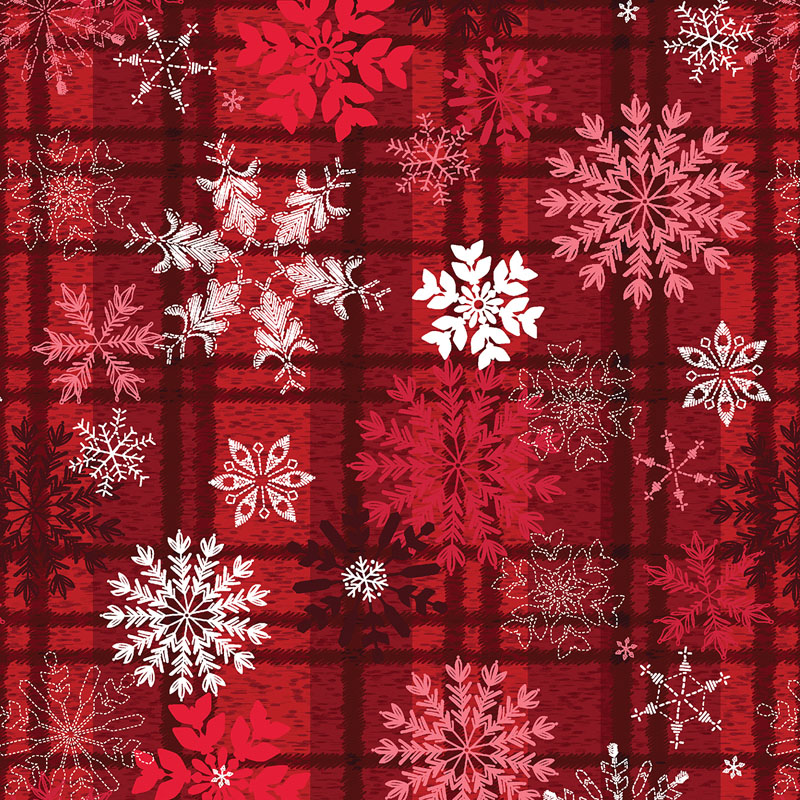 Holiday Farmhouse Plaid By Kanvas Studio For Benartex - Digitally Printed - Red