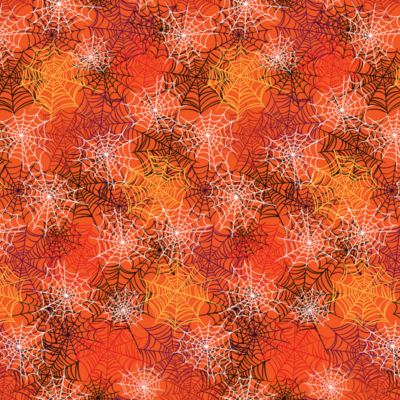 Happy Haunting By Kanvas Studio For Benartex - Glow In The Dark - Orange