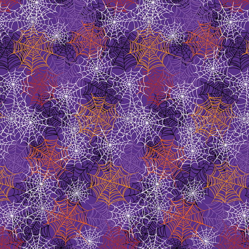 Happy Haunting By Kanvas Studio For Benartex - Glow In The Dark - Purple