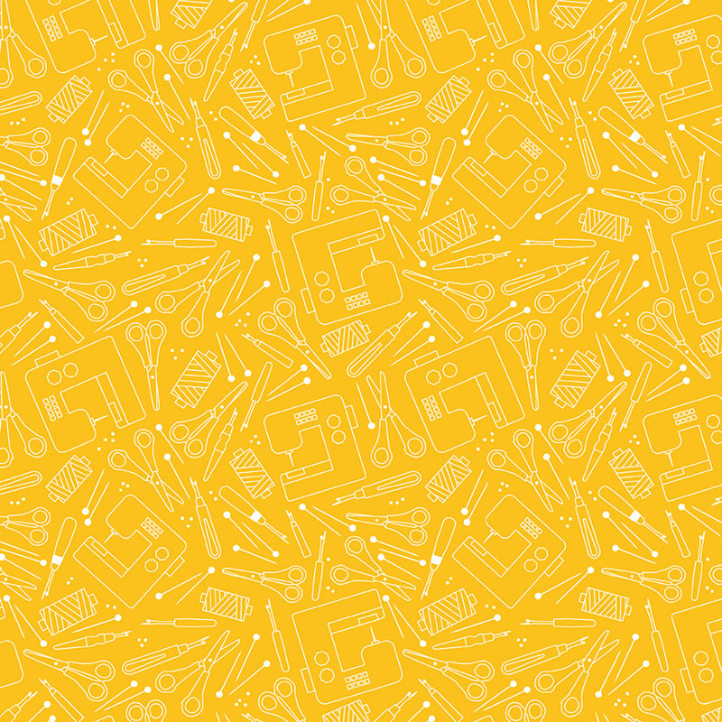 Happy Notes By Contempo Studio For Benartex - Yellow